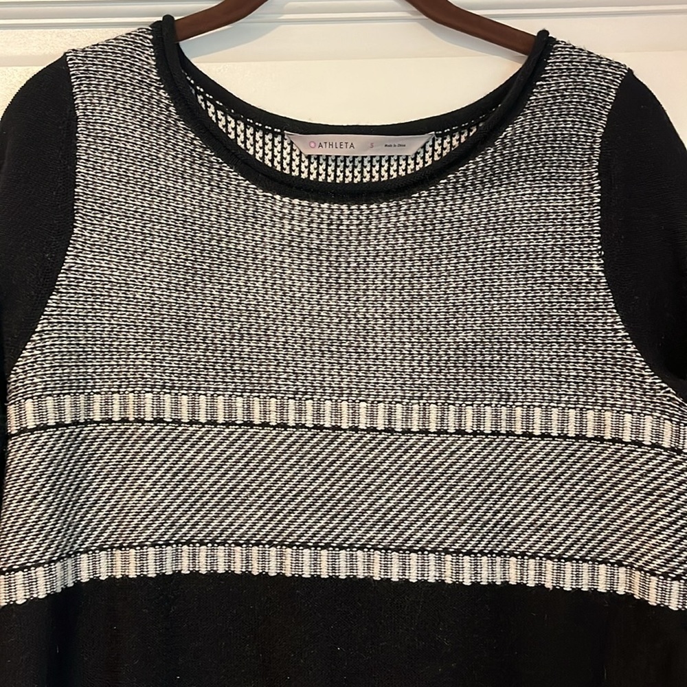 Athleta sweater dress, black and white - Picture 2 of 4